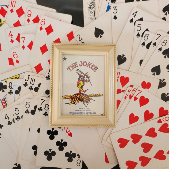 Vintage (?) Playing Cards & Framed Joker Card ~ MCM(?) ~Retro~ Fun! FINAL PRICE! - Picture 2 of 13